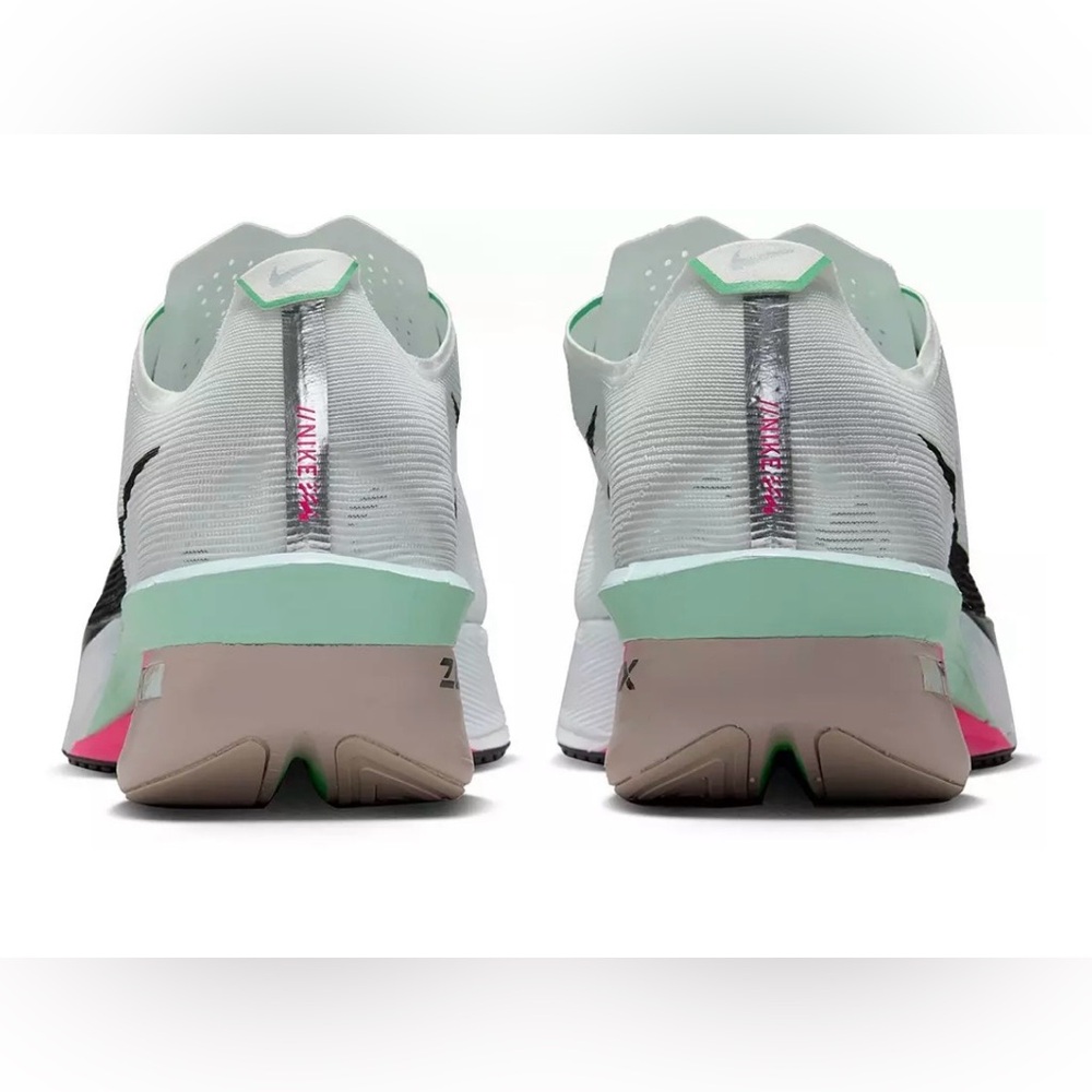 Nike ZoomX 🔥 Vaporfly Next% 4 White Pink Green Running Shoes HF6414-101 14 NEW - Picture 7 of 9